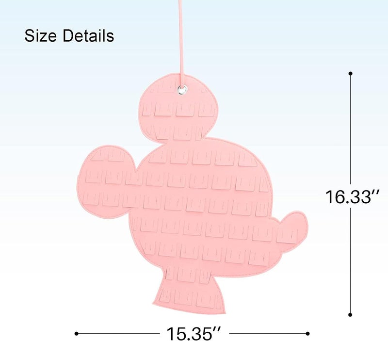 JOYMOMO Hanging Brooch Organizer - Enamel Pin Display, Cute Cartoon Shape Storage Holder for Brooch Pins (Black + Pink) - Image 3